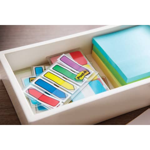 Segnapagina Post-it® Mini 684 Freccia 12x43,6 mm - assortiti 5 colori conf. 5 dipenser - 684-ARR1EU